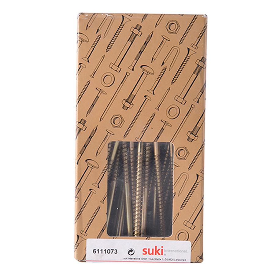 Suki Pozidriv Chipboard Screws (6 x 120 mm, Pack of 50, Yellow)