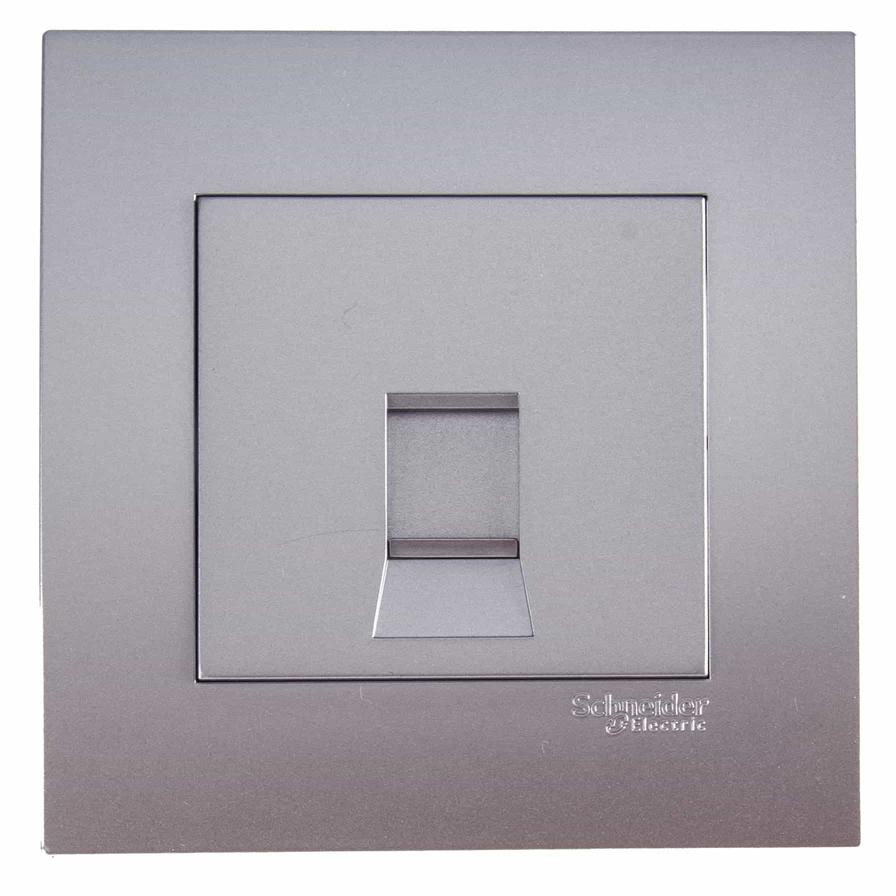 Schneider Electric Vivace 1 Gang Wall Plate for Keystone Data Jack (8.7 x 8.7 x 3.6 cm)