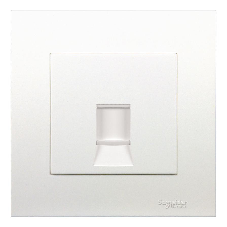 Schneider Electric Vivace 1 Gang Keystone Wall Plate W/ Shutter (8.7 x 8.6 x 4 cm)