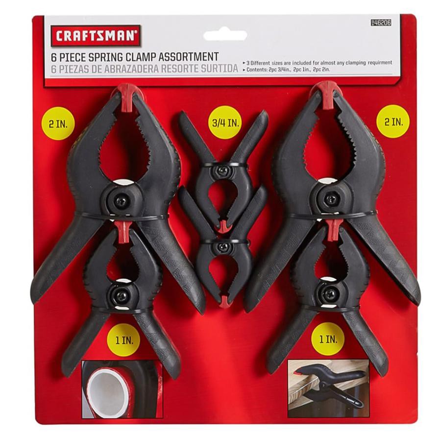 Craftsman Spring Clamp Assortment (Pack of 6)