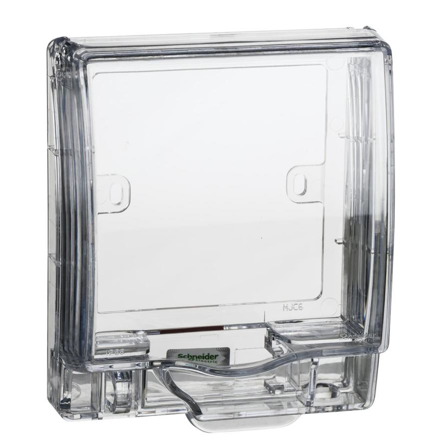 Schneider Electric Clear Full Time Weatherproof 1 Gang Socket Cover (13.06 x 10.25 x 5 cm)