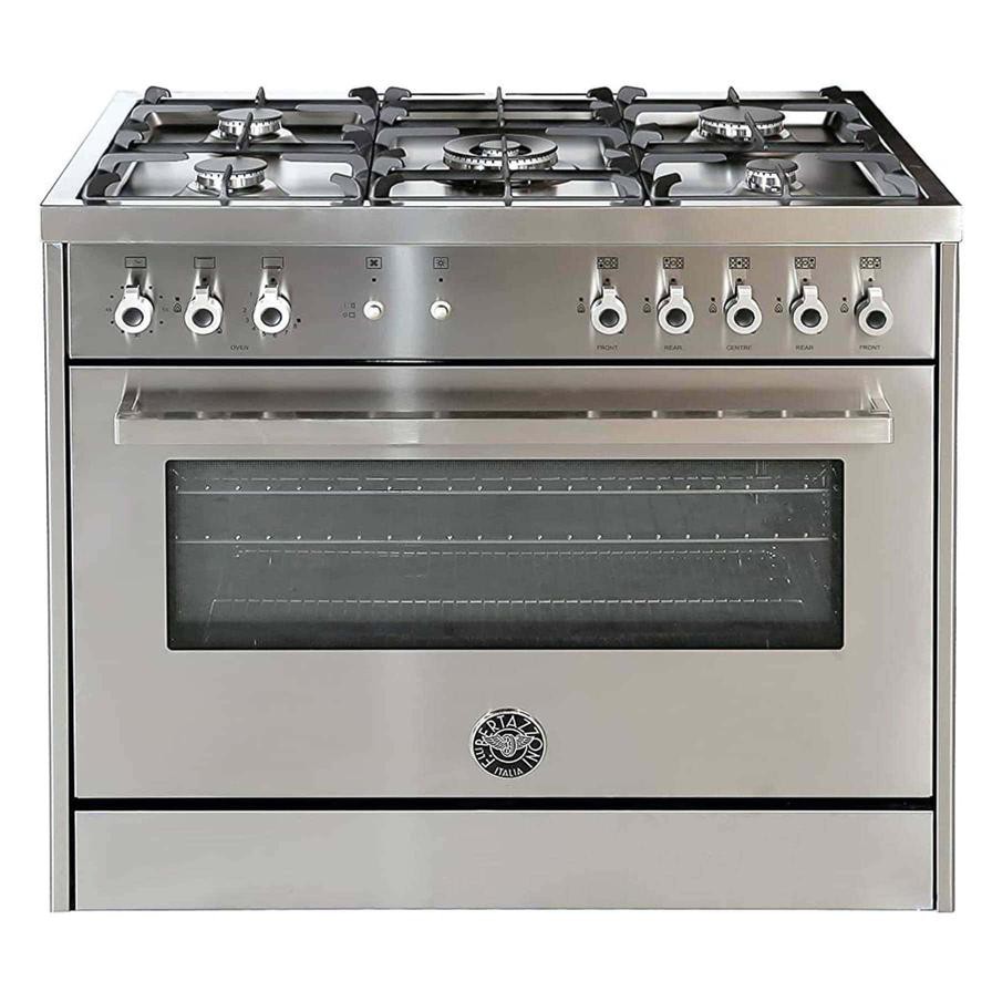 Bertazzoni PRO905GGVLXE Gas Cooker with Dual Fan (5 Burner, 90 x 60 cm, Steel)