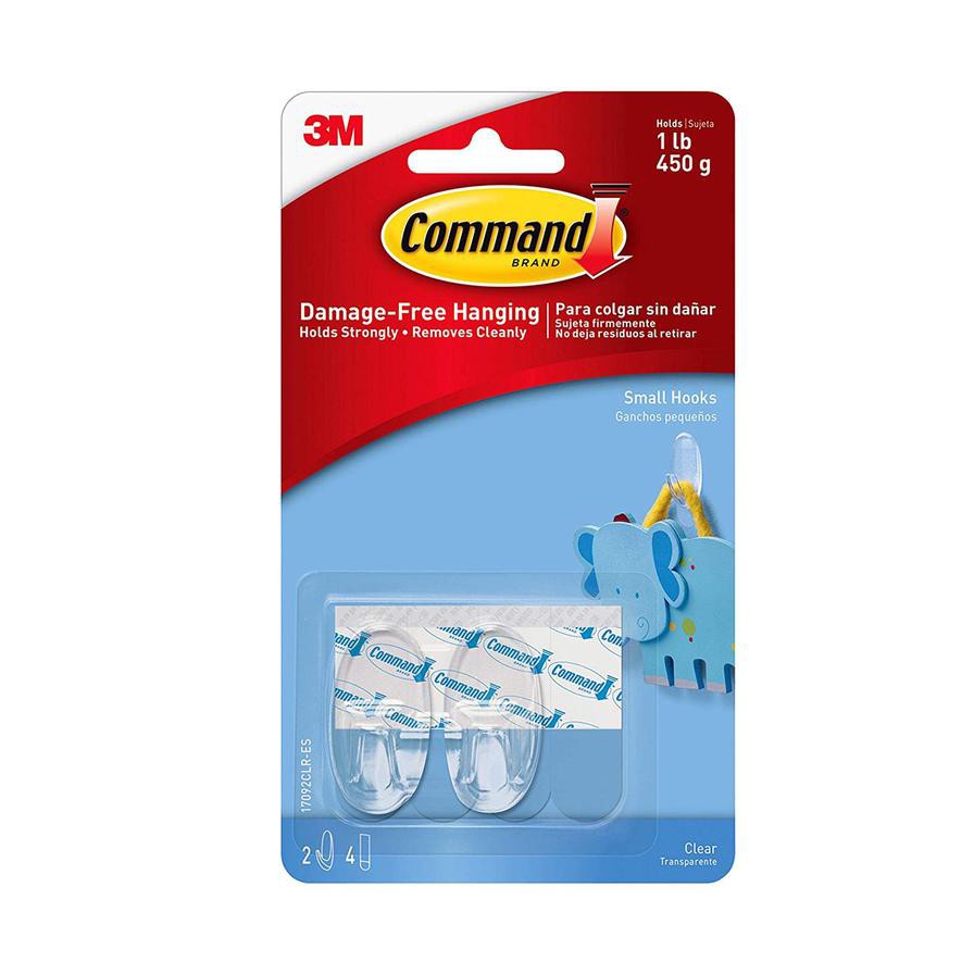 3M Command Clear Small Hooks