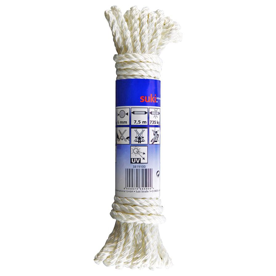 Suki Twisted Nylon Rope (0.6 x 750 cm, White)