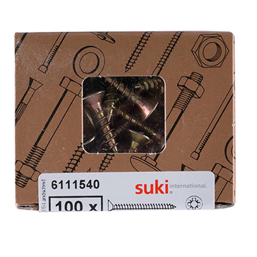 Suki Pozidriv Chipboard Screws (4.5 x 20 mm, Pack of 100)