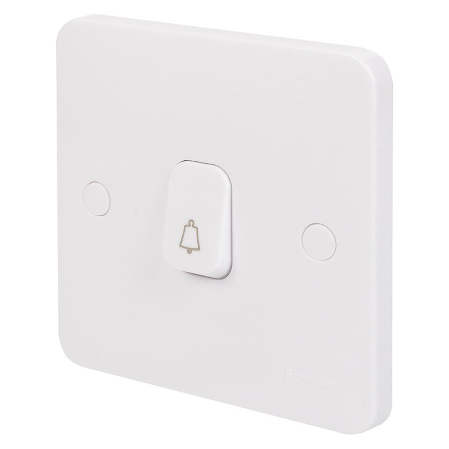 Schneider Electric Lisse 1 Gang 2 Way Retractive Switch (8.7 x 8.7 x 2.4 cm, 230 VAC)