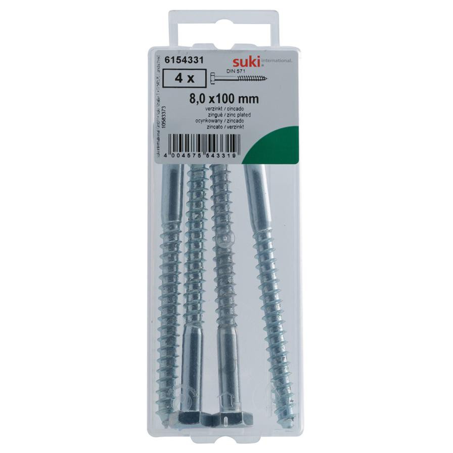 Suki 6154331 Hexagonal Wood Screws (10 x 0.8 cm)