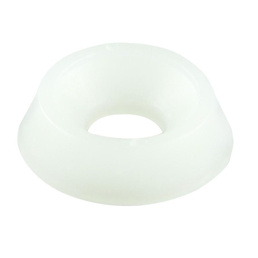 Suki Raised Plastic Washer (4 x 12 mm, Pack of 6, White)