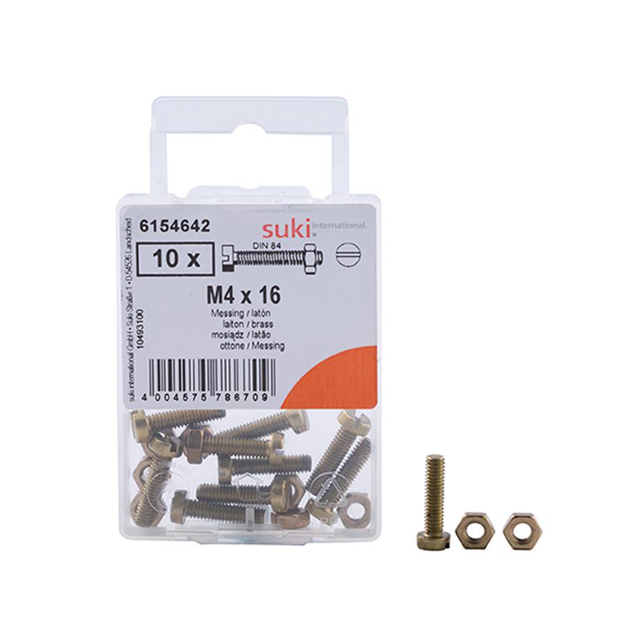 Suki Machine Screws (M4 x 16 mm, Pack of 10)