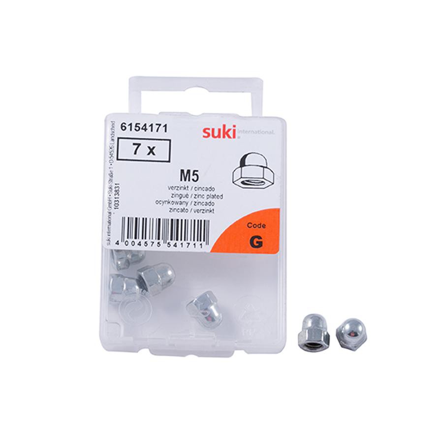 Suki 6154171 M5 Domed Cap Hex Nuts (8.79 x 8 x 4.4 x 10.5 mm)