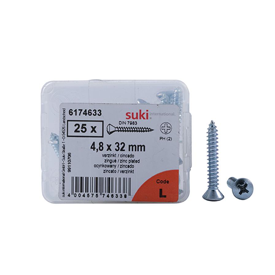 Suki Tapping Screws (4.8 x 32 mm, Pack of 25)