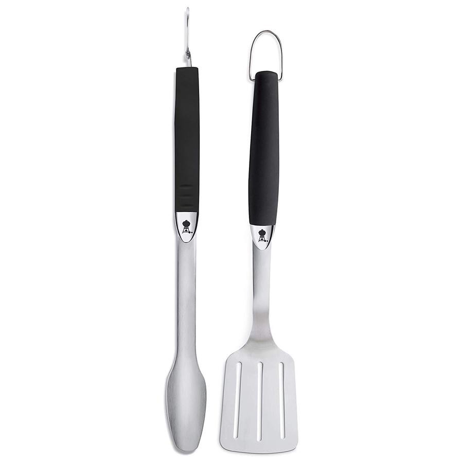 Weber Original Grill Tool Set (36 cm, Set of 2, Black & Silver)