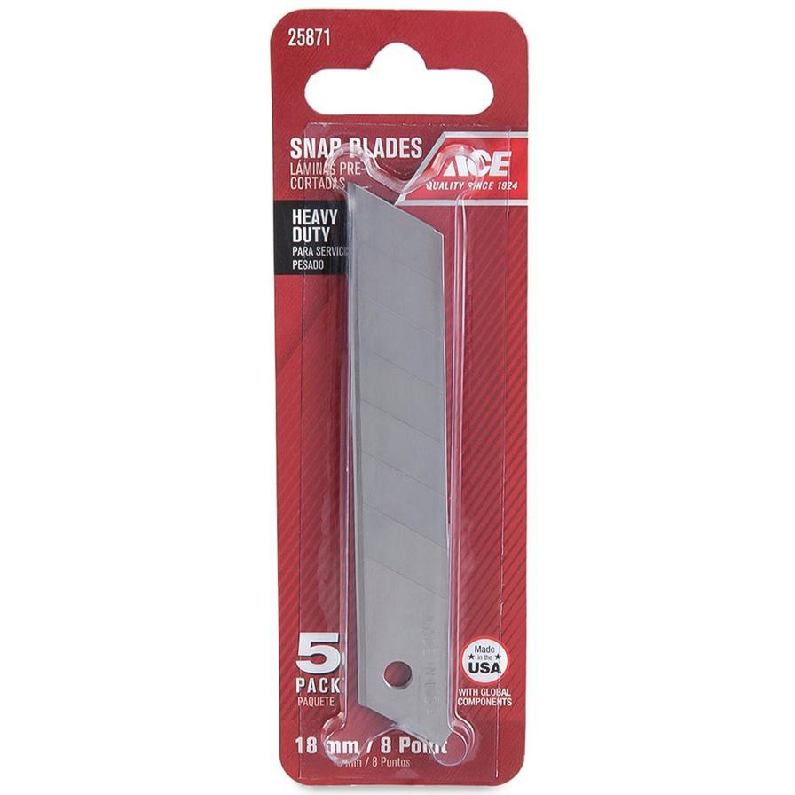 Ace 25871 Heavy Duty Snap Blade Pack (Pack of 5)