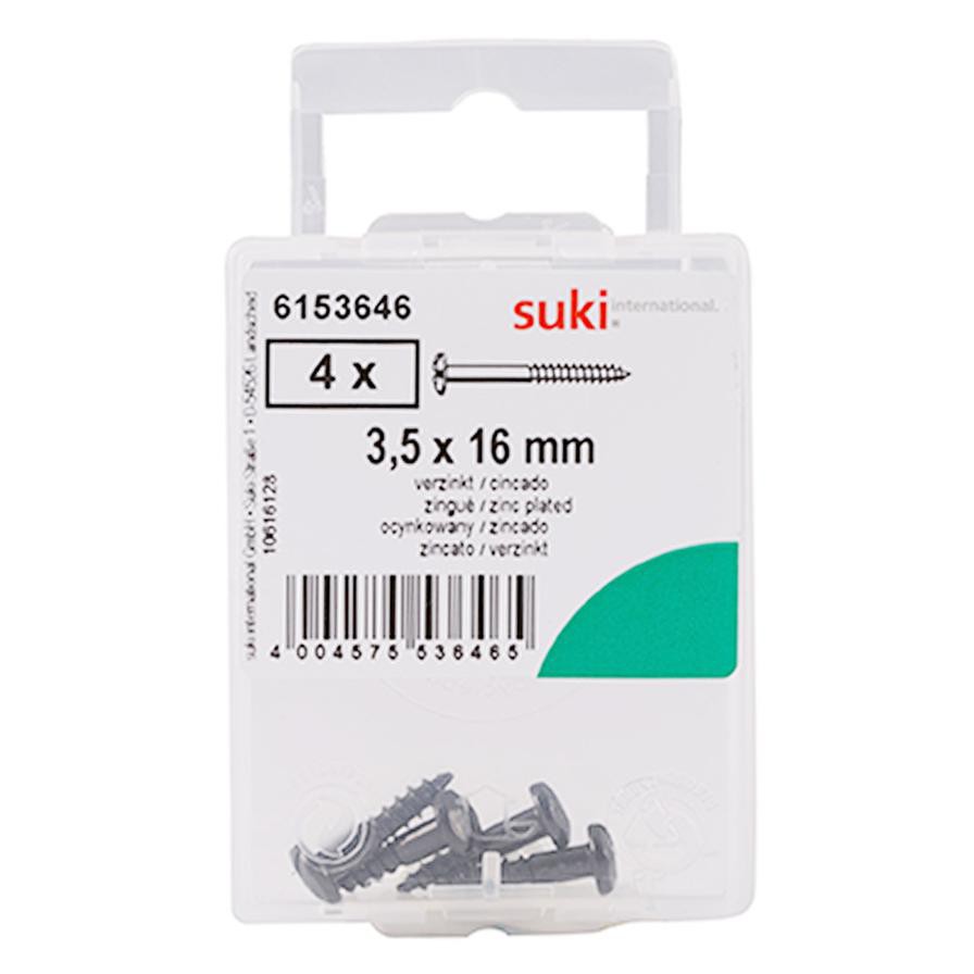 Suki 6153646 Planish Head Wood Screw(16 mm, Pack of 4)