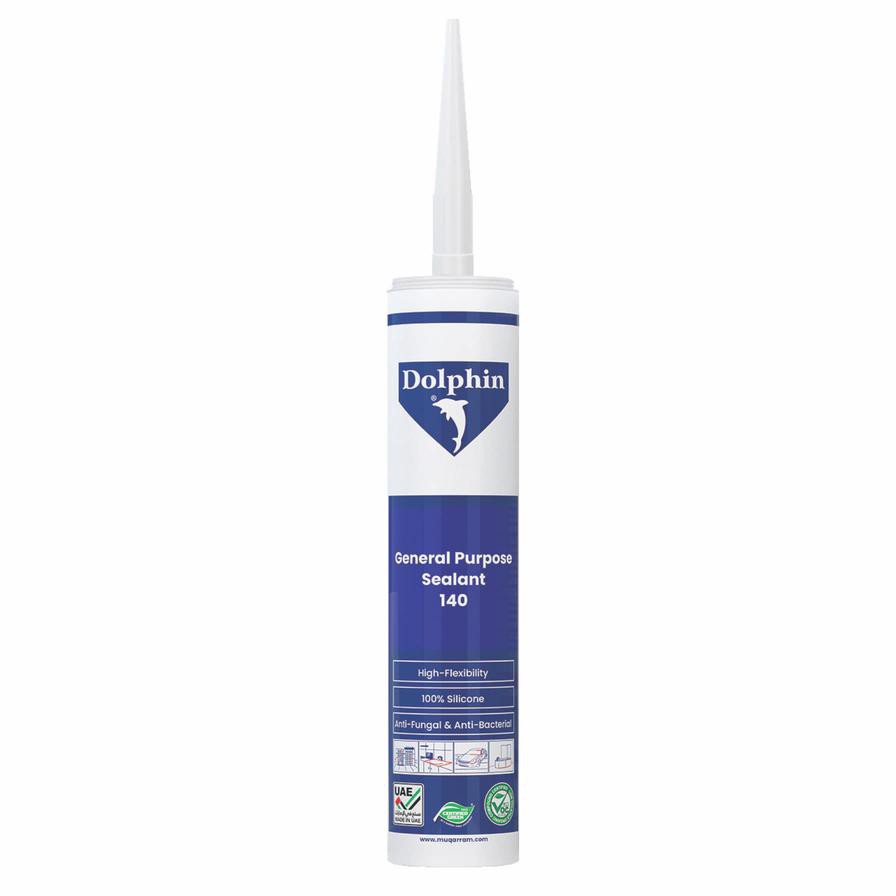 Dolphin 125 Window & Door Silicone Sealant (340 g, Clear)