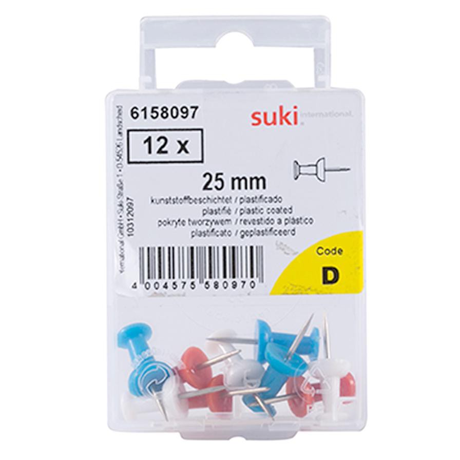 Suki Plastic Map Pins (Pack of 2, Assorted)