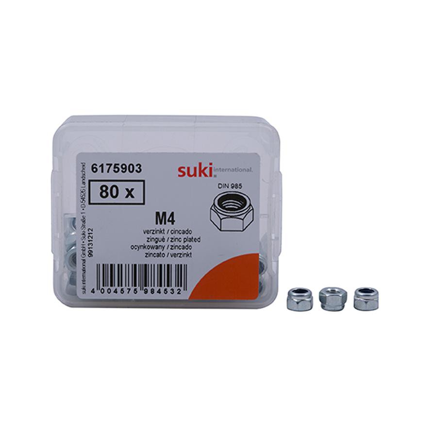 Suki Self-Lock Hex Nuts (M4, Pack of 80)