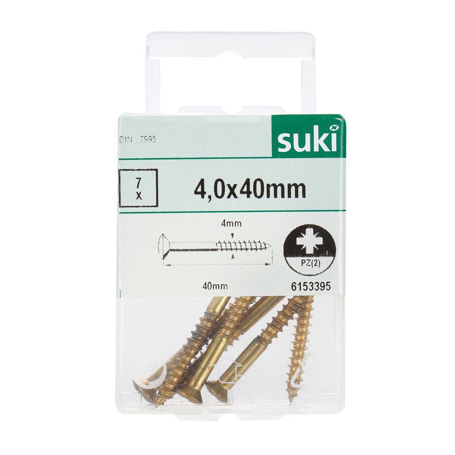 Suki Wood Screws Pack (4 x 40 mm, DIN 7995, 6 Pc.)