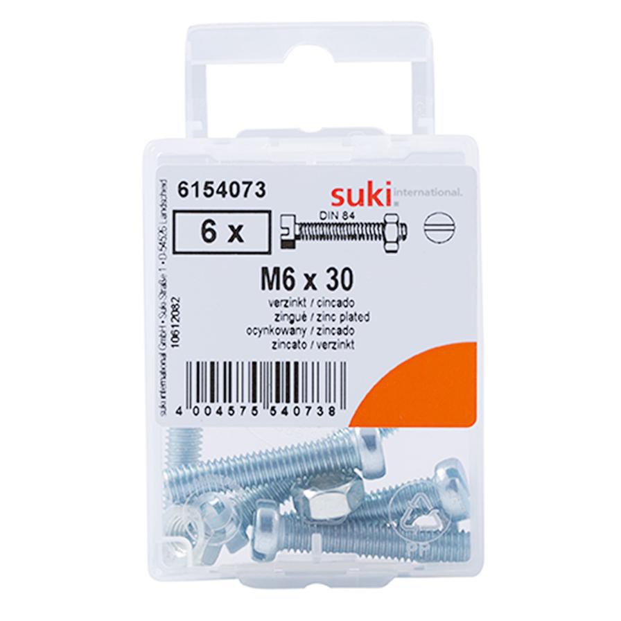 Suki 6154073 M6 Flat-Head Countersunk Machine Screws (40 mm, Pack of 5)