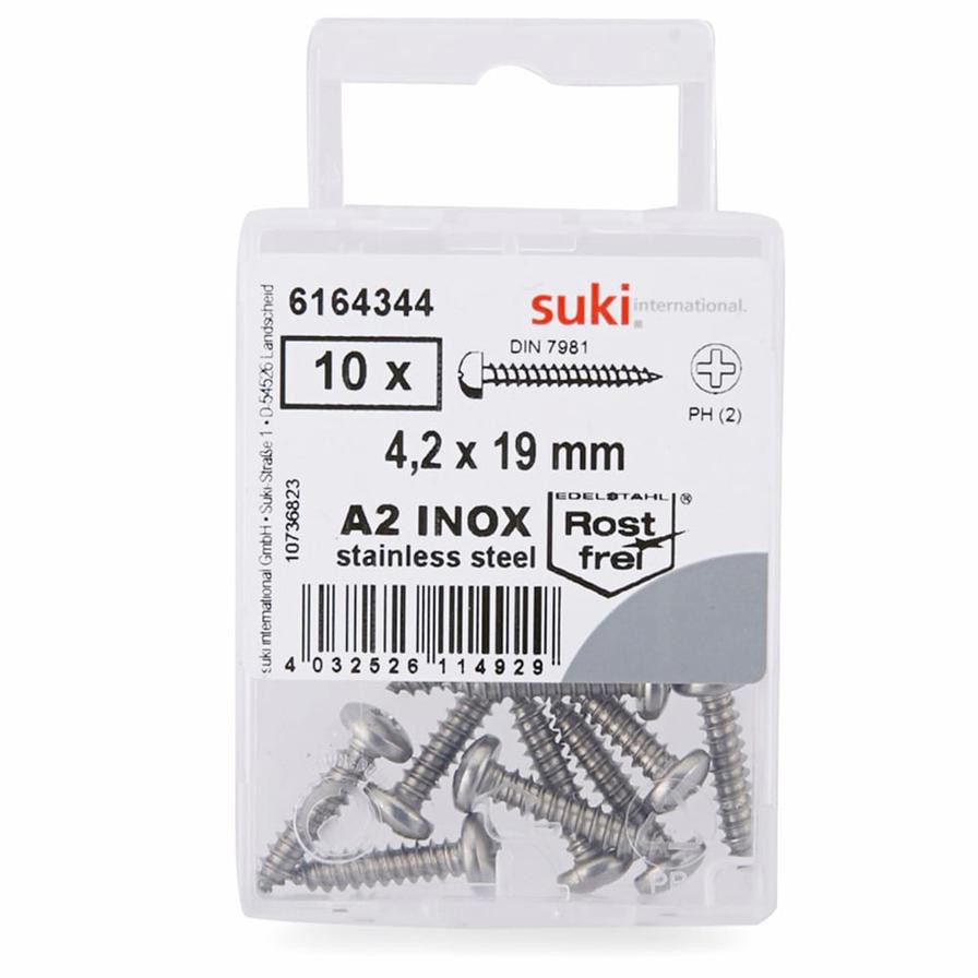 Suki 6164344 Tapping Screws (19 x 4.2 mm, Pack of 10)