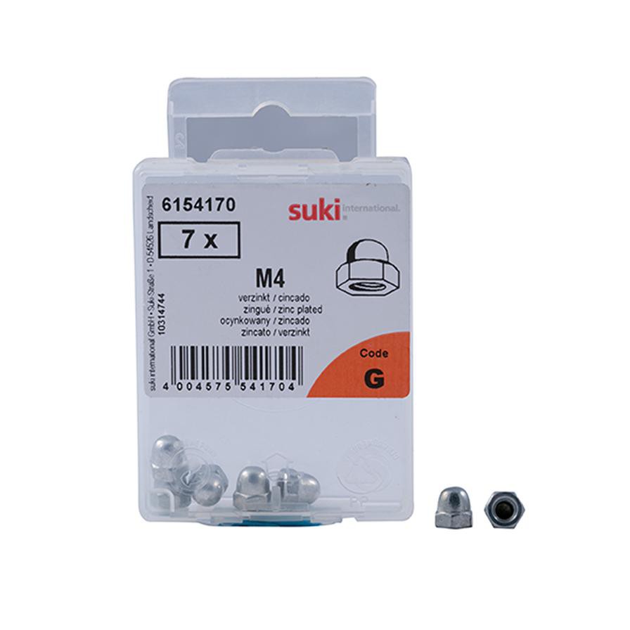 Suki Domed Cap Hex Nuts (M4, Pack of 7)