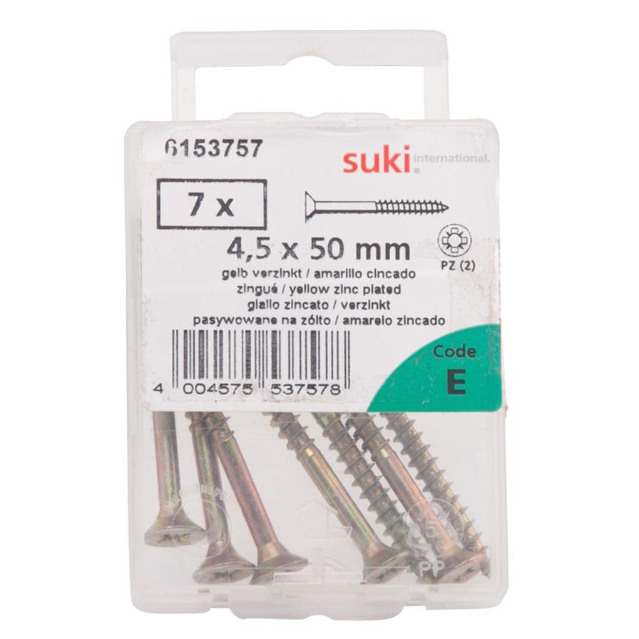 Suki 6153757 Countersunk Raised Chipboard Screws (5 x 0.5 cm, Pack of 7)