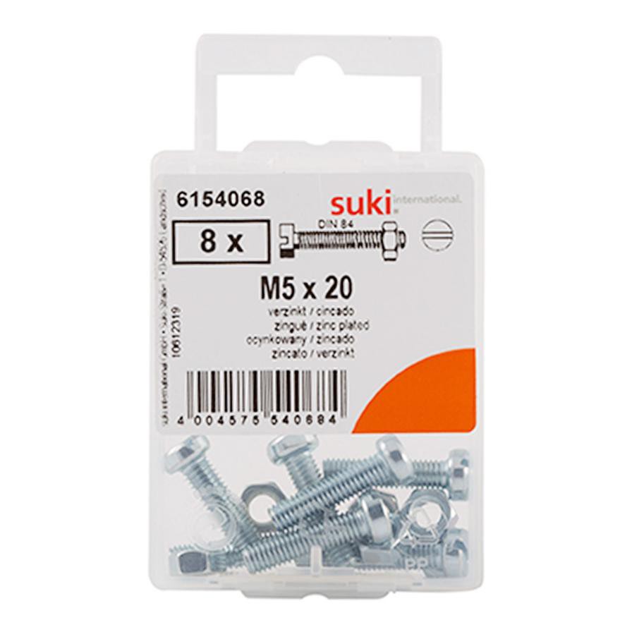 Suki 6154068 M5 Flat-Head Countersunk Machine Screws (30 mm, Pack of 7)