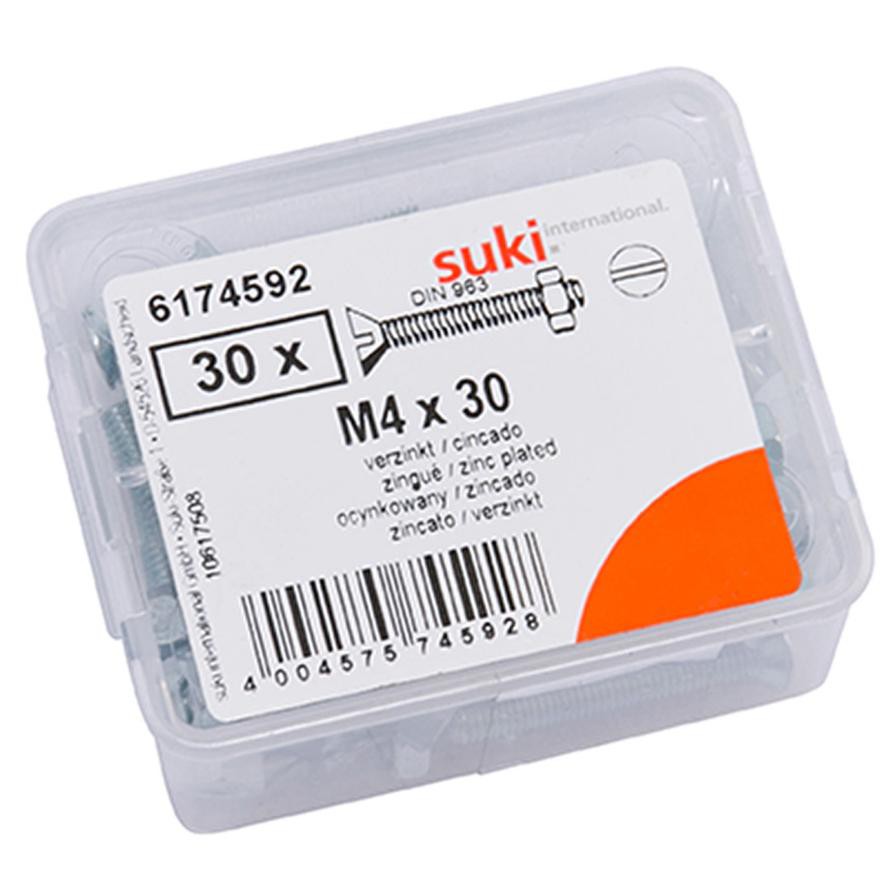 Suki Slotted Flat-Head Countersunk Machine Screws (30 mm)