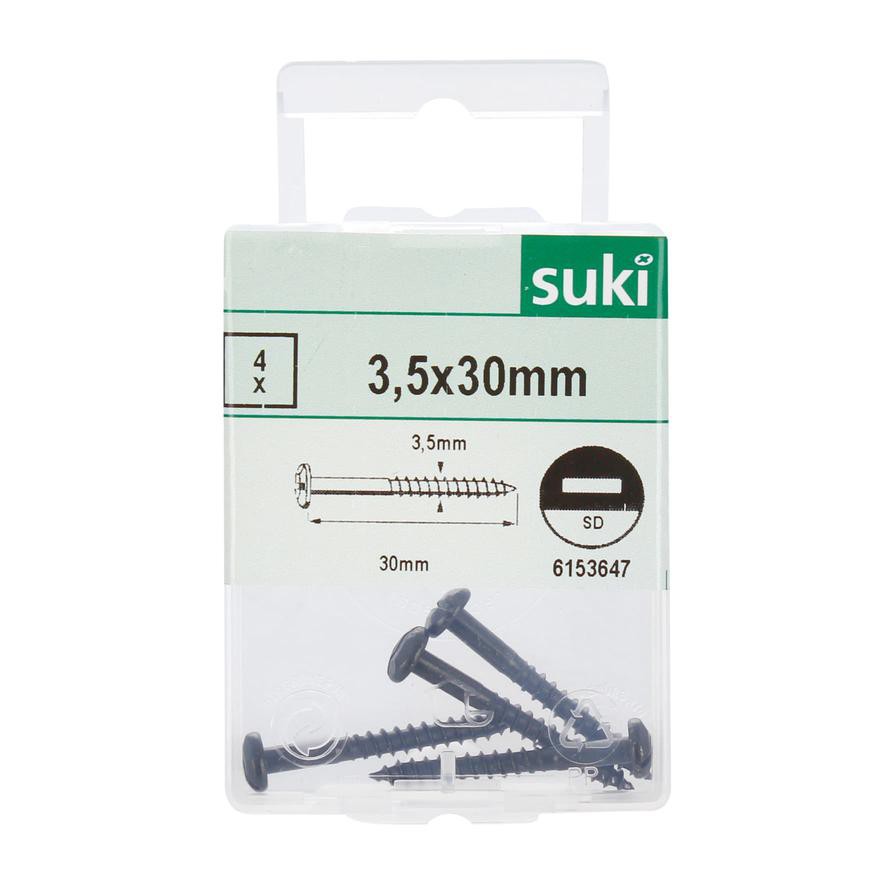 Suki Wood Screws Pack (3.5 x 30 mm, 4 Pc.)