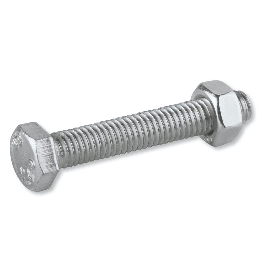 Suki Zinc-Plated Steel Hexagon Screw Pack (M6 x 20 mm, DIN 933, 4 Pc.)