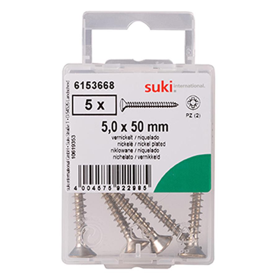 Suki Oval-Head Chipboard Screws (50 x 4 mm)