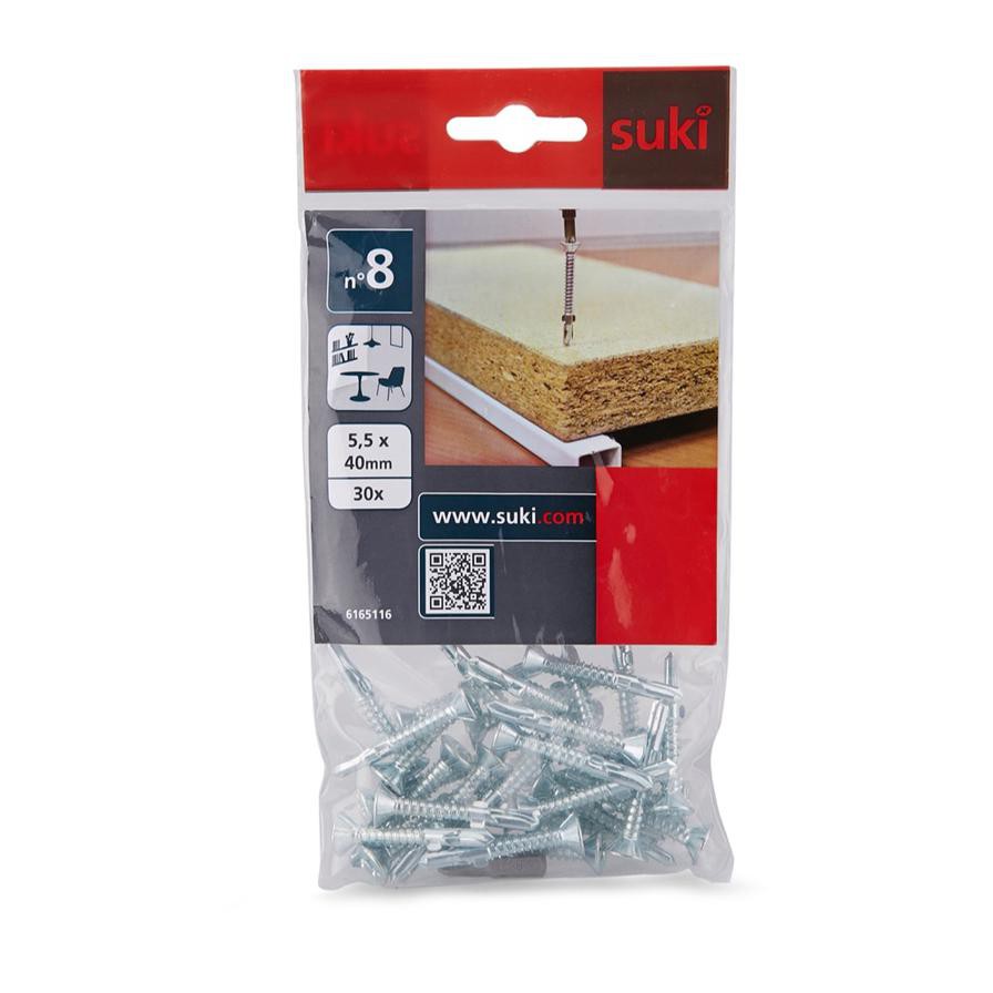 Suki Solutions Wing Screws (5.5 x 40 mm, Pack of 30)