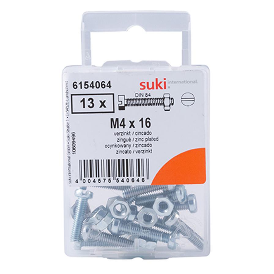 Suki M4 Slotted Flat-Head Countersunk Machine Screws (6 mm)