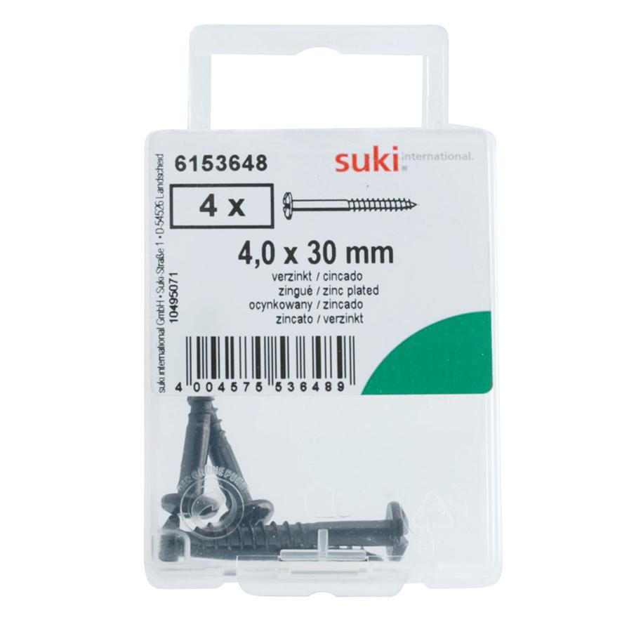 Suki Planish Head Wood Screws (4 x 30 mm, Pack of 4)