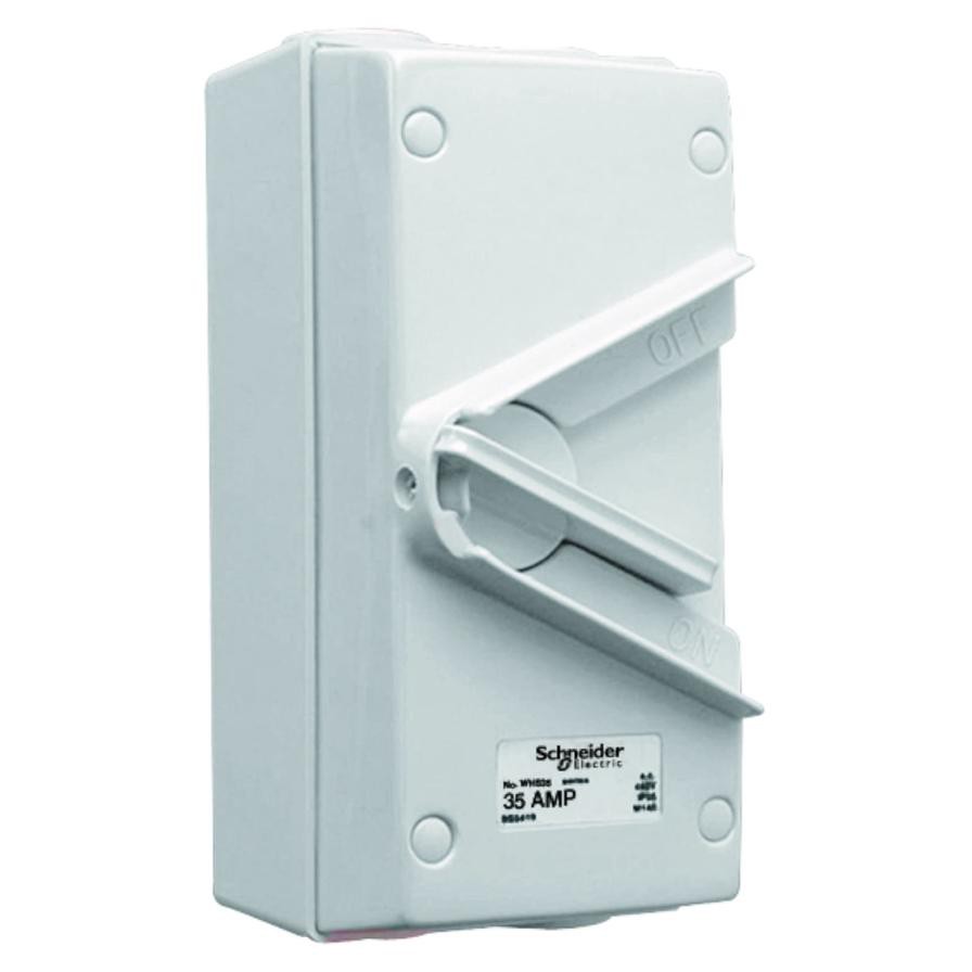 Schneider Electric Single Pole Isolating Switch (16.2 x 8 x 8.7 cm, 250 V, 35 A)