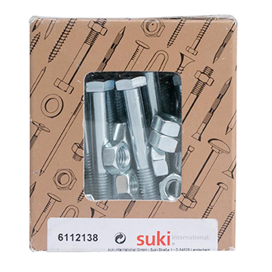 Suki DIN 601 Zinc-Plated Steel hex Screws (M8 x 60 mm)