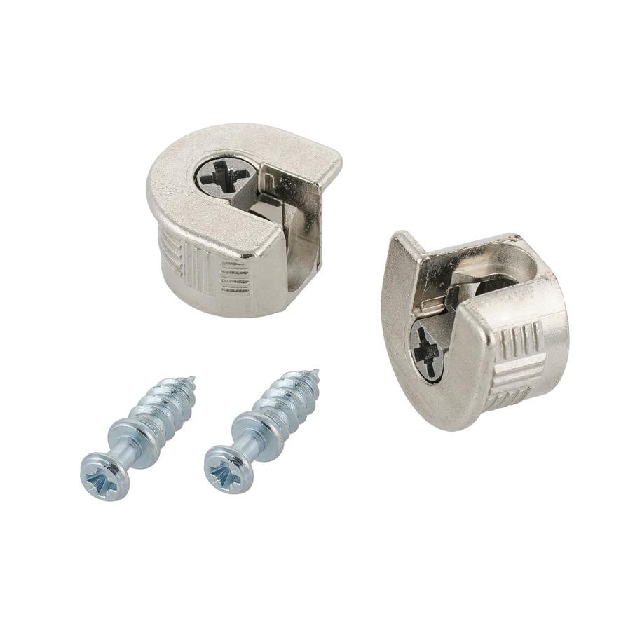 Suki Nickel-Plated Steel Cabinet Connector Pack (20 x 12.5 mm, 4 Pc.)