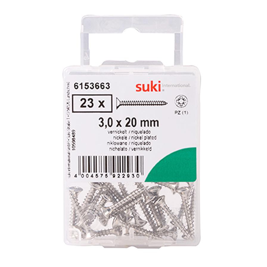 Suki 6153663 Oval-Head Chipboard Screws (2 x 0.3 cm, Pack of 23)