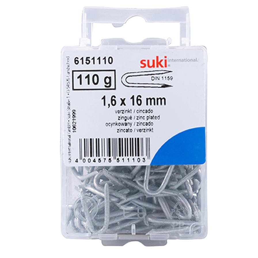 Suki U-Shape Staple Nails (1.6 x 16 mm, 110 g)