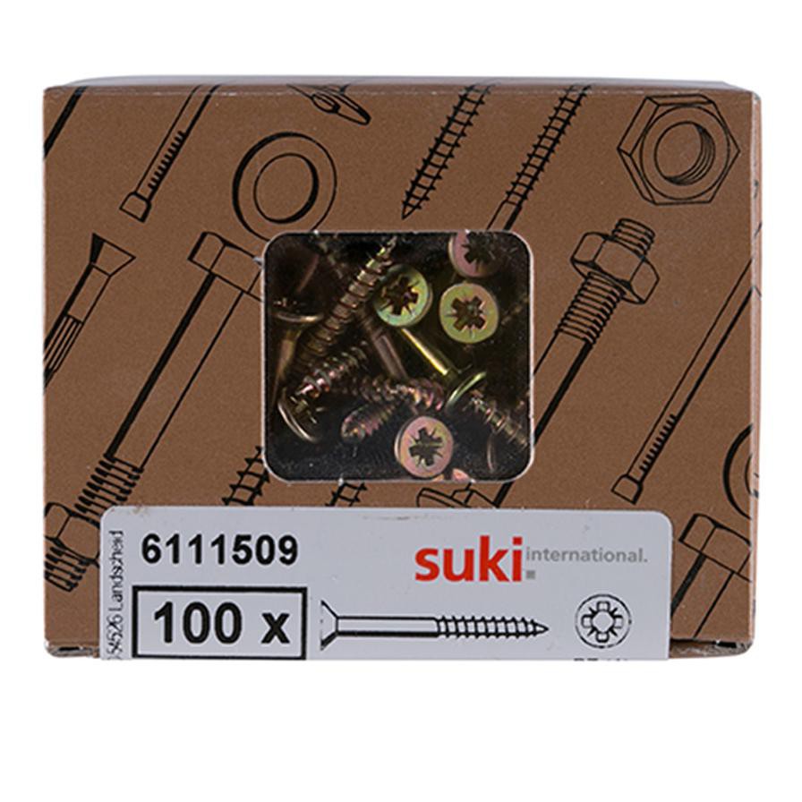 Suki Pozidriv Chipboard Screws (.3 x 3 cm, Pack of 100)