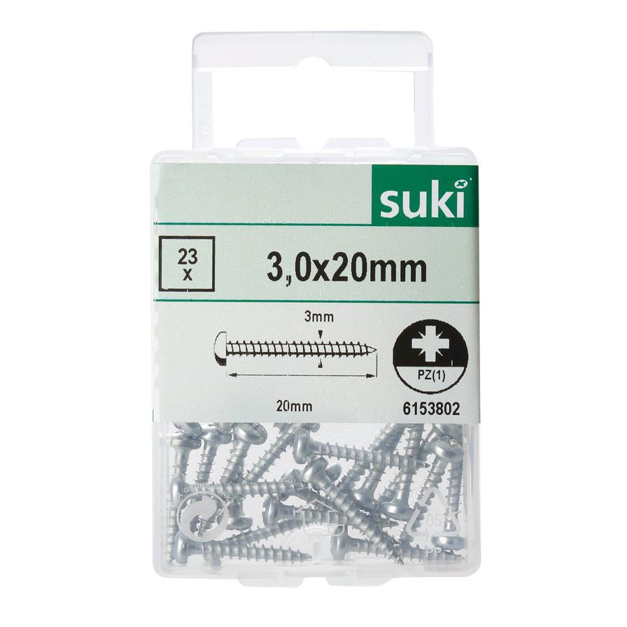 Suki Chipboard Screw Pack (3 x 20 mm, 23 Pc.)