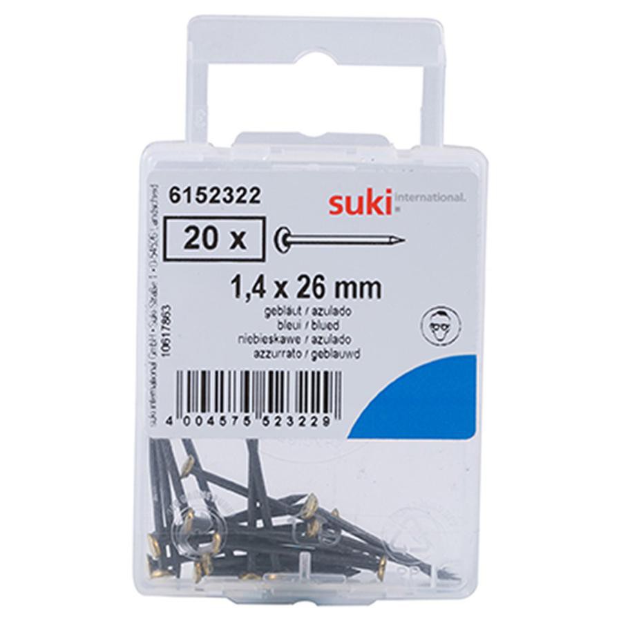 Suki 6152322 Steel Nails (1.4 x 26 mm, Pack of 20)