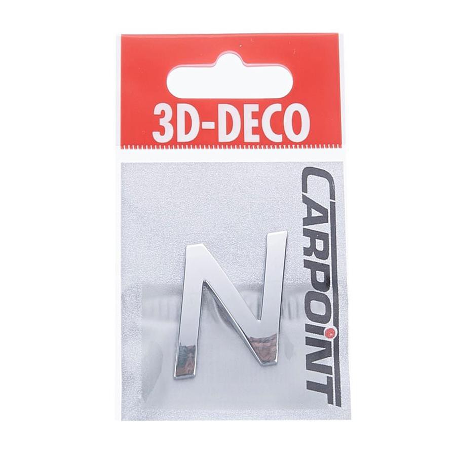 Carpoint 3D Deco "N" Design (Silver)