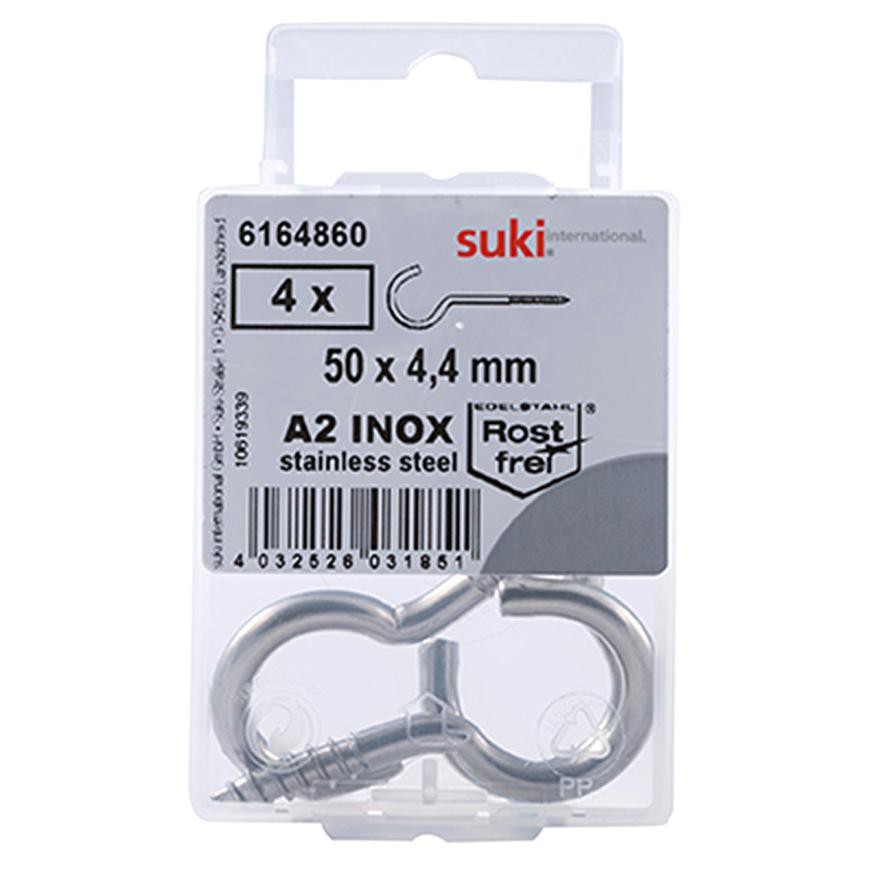 Suki Cloth-Line Hooks (50 x 4.4 mm, Pack of 4)