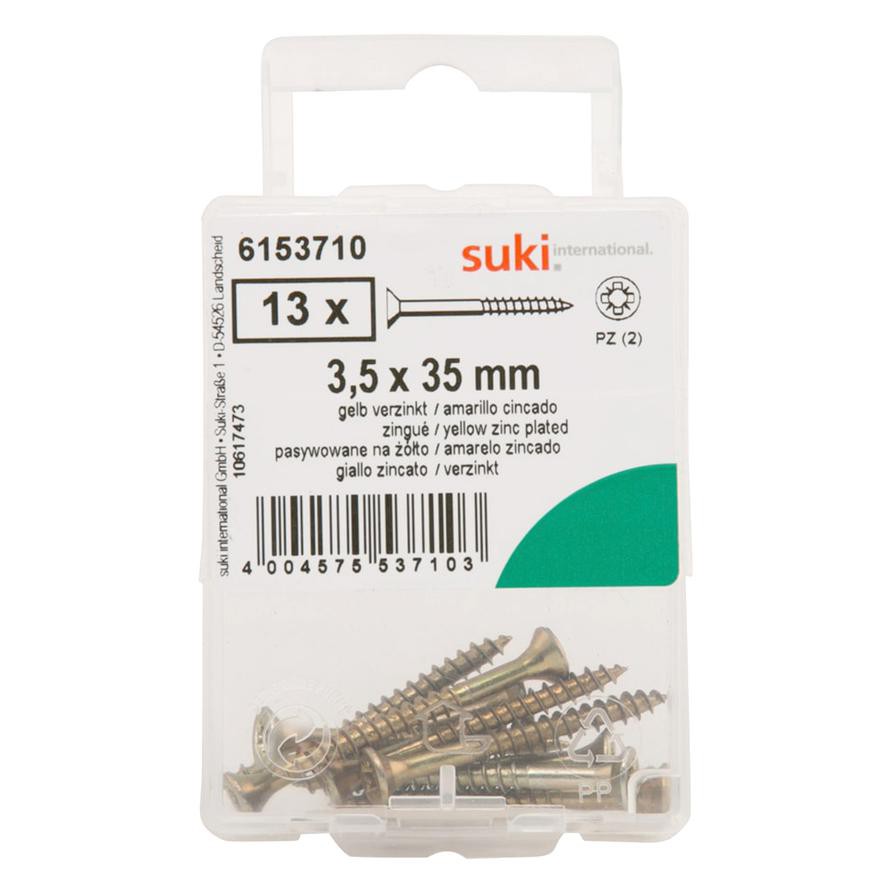 Suki 6153710 Chipboard Screws (4 x 0.4 cm, Pack of 13)