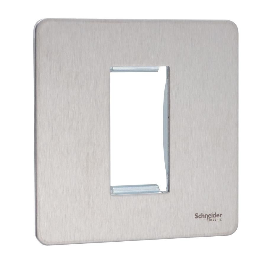 Schneider Electric Ultimate Screwless Flat Plate, 1 Gang, GU8450-SS