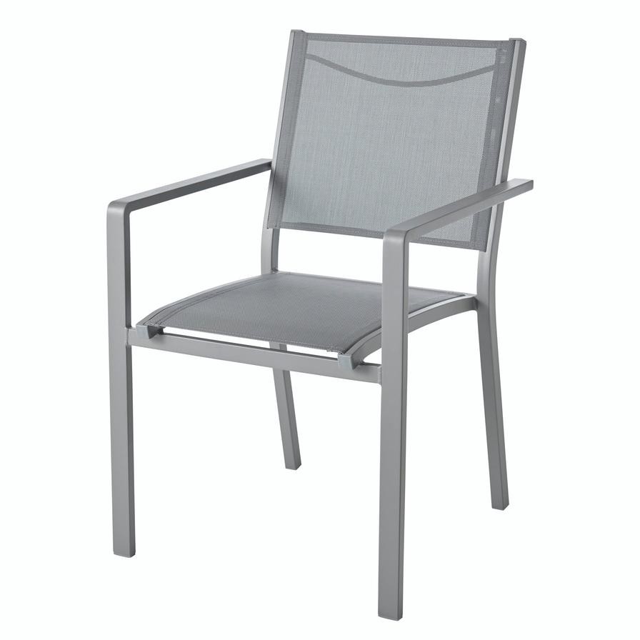 Batz Aluminum & Polyester Stackable Armchair GoodHome (560 x 600 x 860 mm)