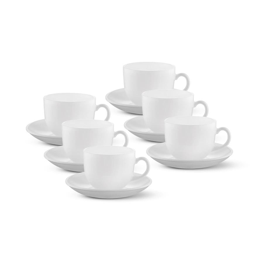 Larah Plano Cup & Saucer Set 12 Pc.)