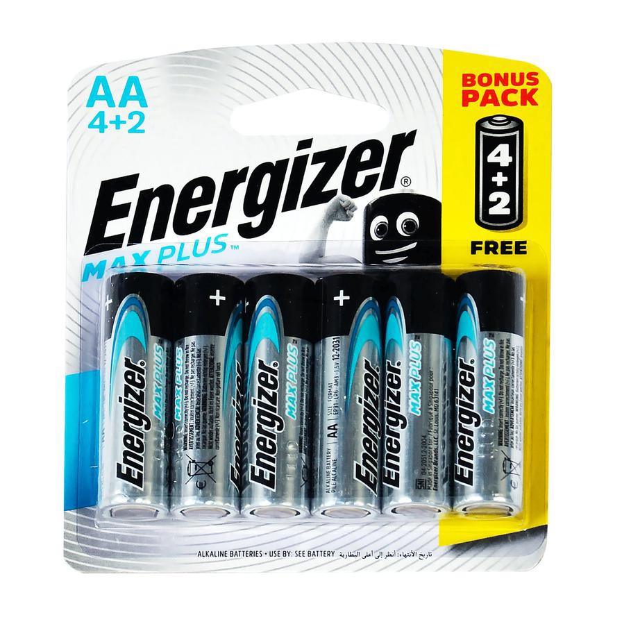 Energizer Max Plus AA Alkaline Battery (4+2 Free)