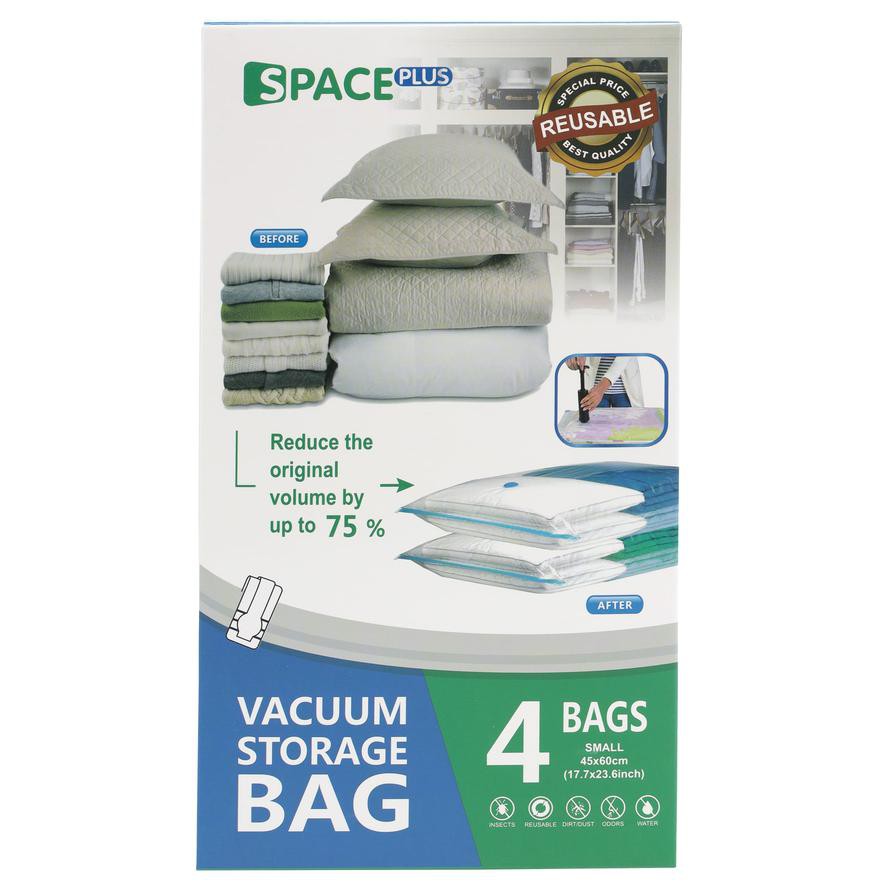 Space Plus Vacuum Storage Bags, Small (45 x 60 cm, 4 Pc.)